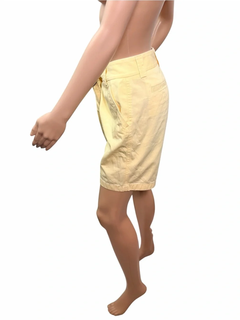 J Crew Women’s Size 6 Classic Twill City Fit Broken In Chinos Shorts Yellow